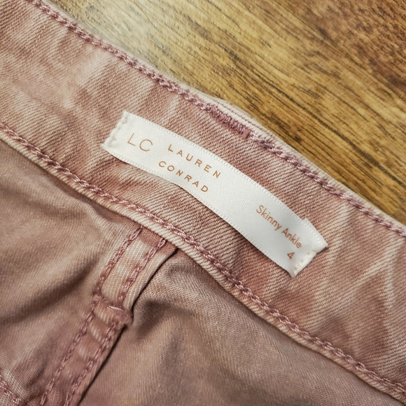 LC Lauren Conrad Size 4 Pink Skinny Ankle Jeans - Picture 3 of 6